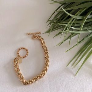 Gold hook bracelet